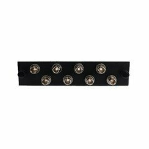 Swe-Tech 3C LGX Compatible Adapter Plate featuring a Bank of 8 Multimode ST Connectors, Black Powder Coat FWT68F3-10380